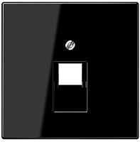 Лицевая панель Jung LS990 для 2-м. розетки RJ11/RJ45 черный картинка